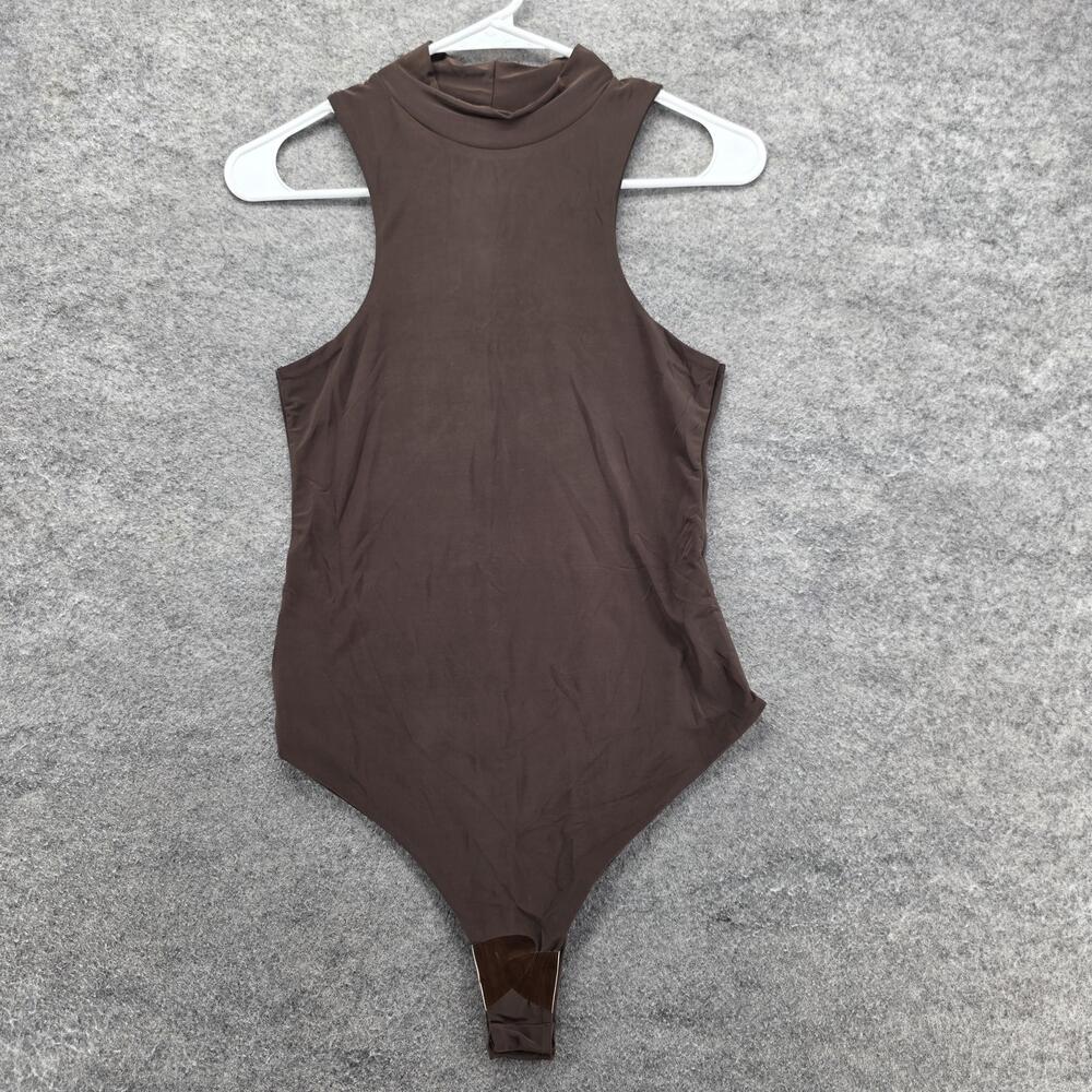 PrettyLittleThing Bodysuit Womens Small 8 High Neck Sleeveless Racer Tank Top